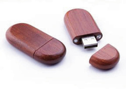 Wood USB Oval Shape