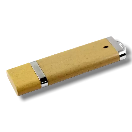 Eco style plastic slimline usb drive with printable surface, and cap.