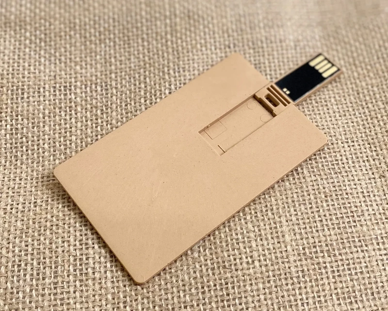 A Eco Plastic Credit Card shaped usb drive made from eco friendly wheat straw plastic, which can have a full colour image printed on the USB drive.