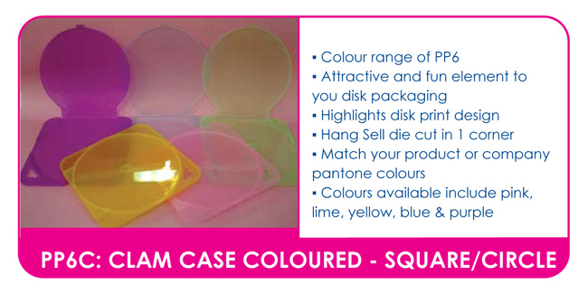Coloured CD Clam Shell Case