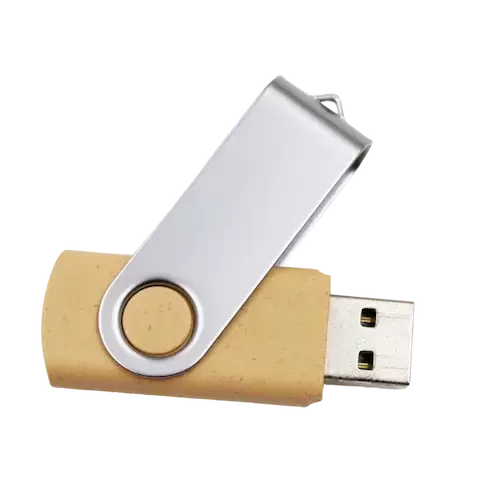 Eco Style USB with a metal Swivel which can be printed with logo, adm solutions.