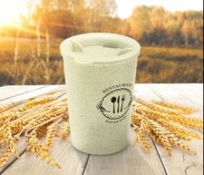 Wheat Straw Plastic Cup with logo