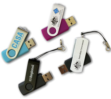 Metal Swivel Branded USB 