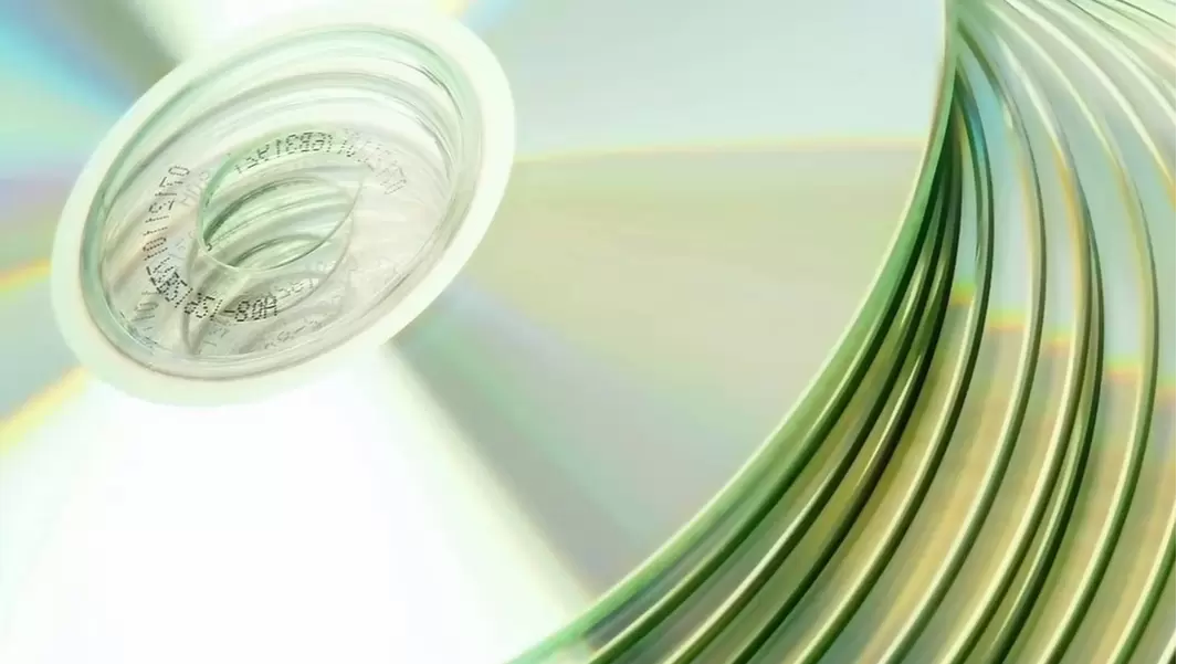 Picture of a multiple CD-R discs simulating CD Duplication of a CD