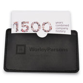 Usb Card wallet sleeve with embossed logo